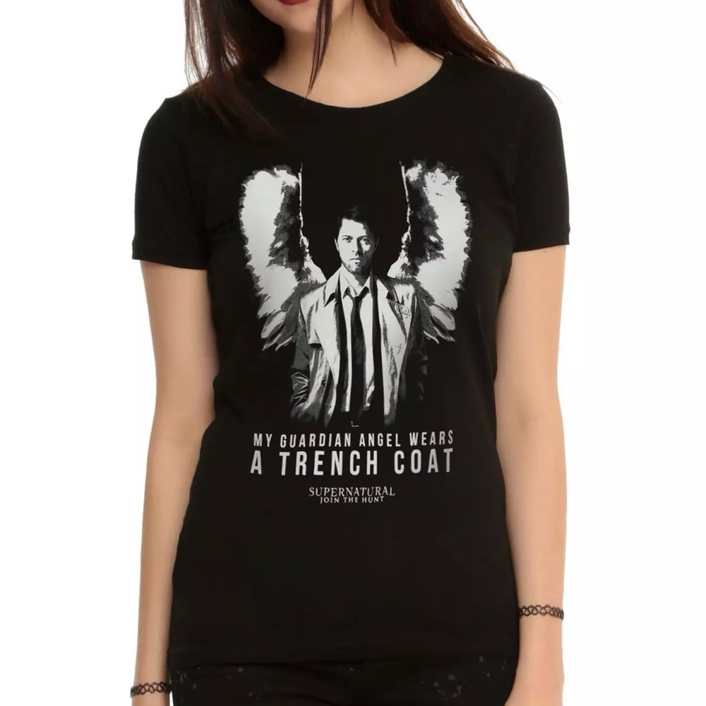 Supernatural Castiel Guardian Angel Girls T-Shirt By Hot Topic